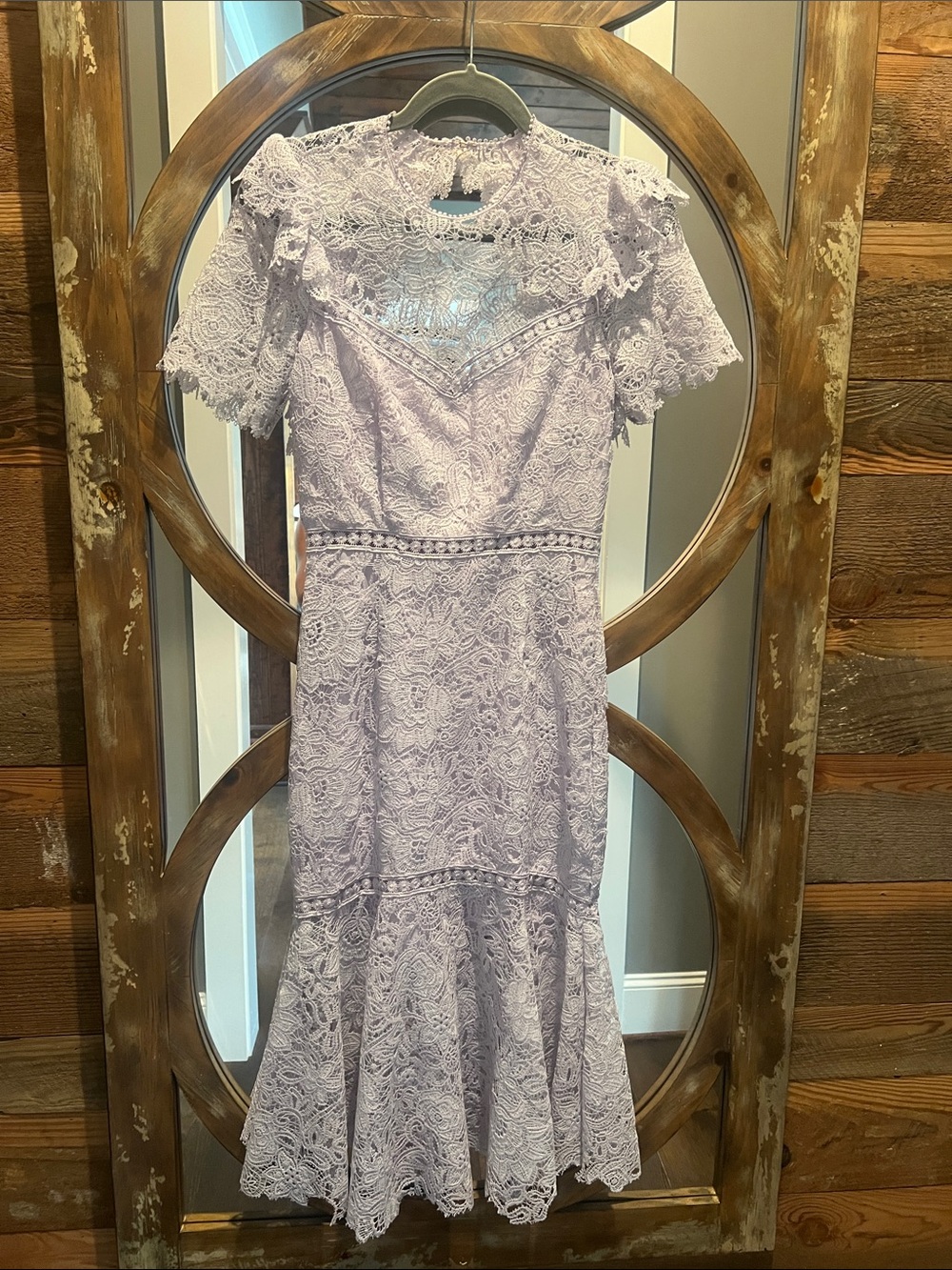 SAYLOR Lavender Lace Midi Dress